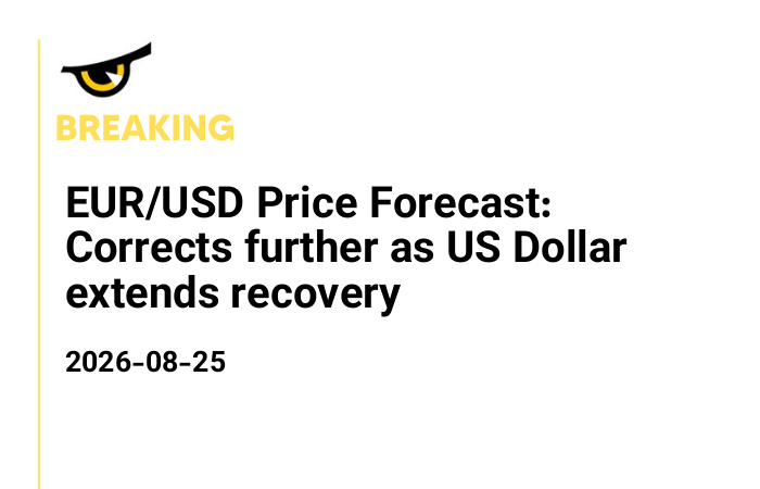 EUR/USD Price Forecast: Corrects further as US Dollar extends recovery