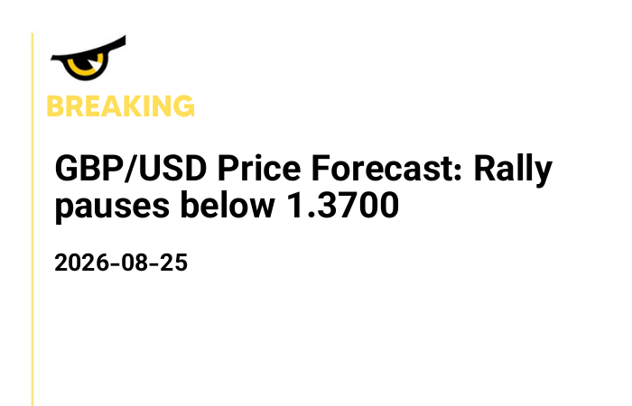 GBP/USD Price Forecast: Rally pauses below 1.3700